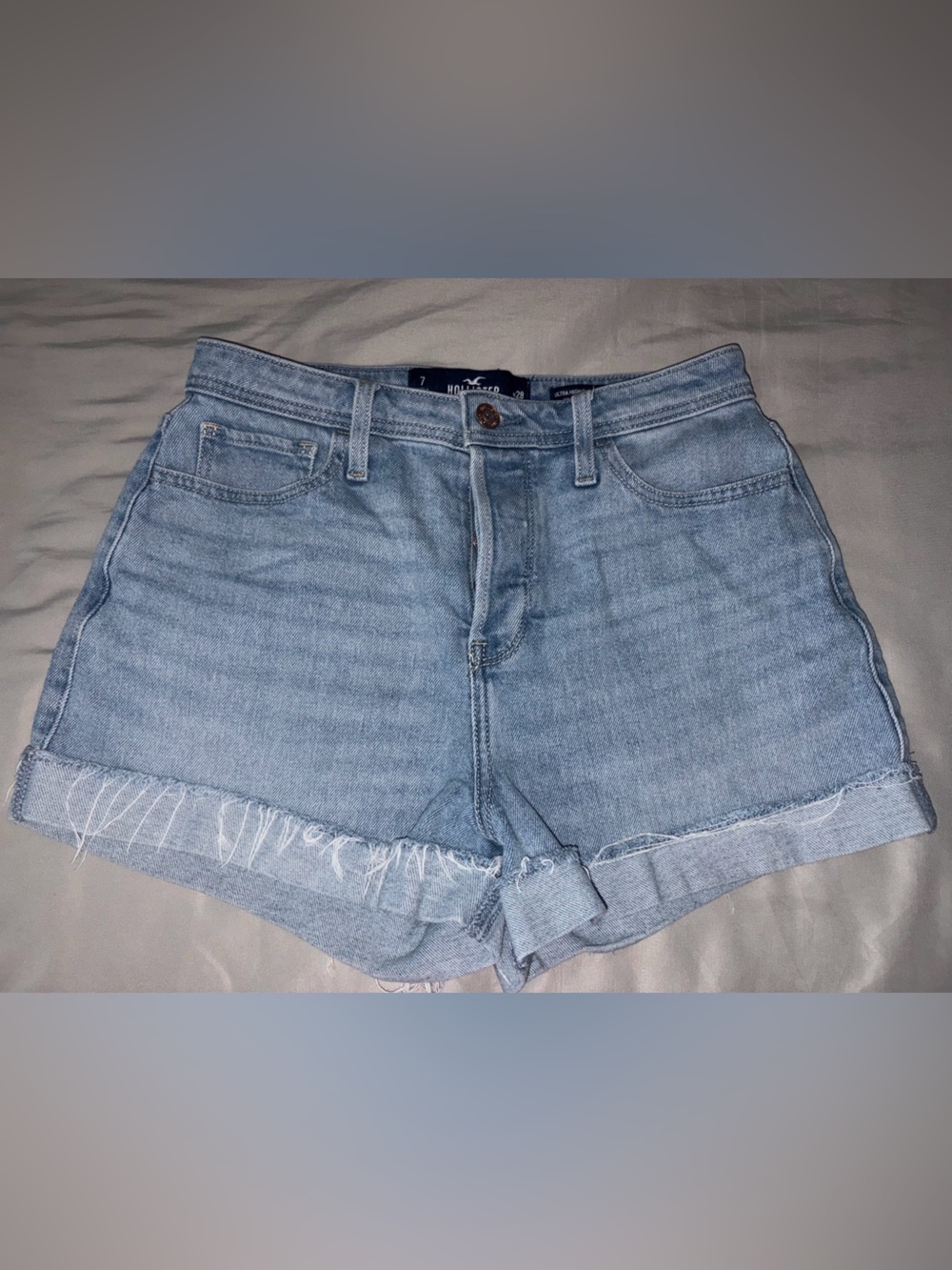 Hollister Light Blue Denim Cutoff Shorts